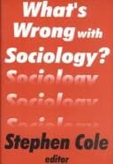 Tapa de What's Wrong with Sociology?