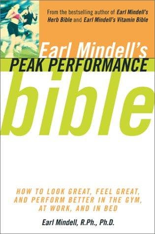 Tapa de Earl Mindell's peak performance bible