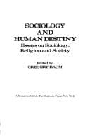 Tapa de Sociology and human destiny