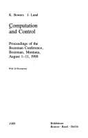 Tapa de Computation and control
