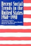 Tapa de Recent social trends in the United States, 1960-1990