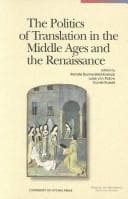 Tapa de The politics of translation in the Middle Ages and the Renaissance