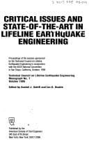 Tapa de Critical issues and state-of-the-art in lifeline earthquake engineering