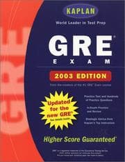 Tapa de Kaplan GRE Exam 2003