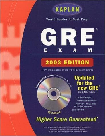 Tapa de Kaplan GRE Exam 2003 with CD-ROM