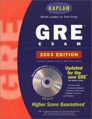 Tapa de Kaplan GRE Exam 2003 with CD-ROM