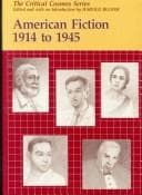 Tapa de American fiction 1914 to 1945