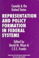 Tapa de Representation and policy formation in federal systems