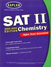 Tapa de Kaplan SAT II Chemistry 2002-2003