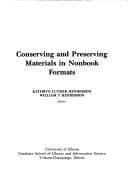 Tapa de Conserving and preserving materials in nonbook formats