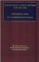 Tapa de Government Ethics Reform for the 1990's