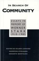 Tapa de In search of community