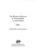 Tapa de The whore of Babylon by Thomas Dekker
