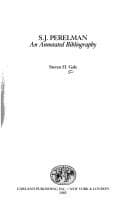 Tapa de S.J. Perelman