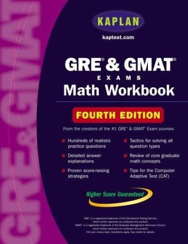 Tapa de Kaplan GRE & GMAT Exams Math Workbook