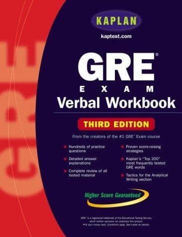 Tapa de Kaplan GRE Exam Verbal Workbook (Kaplan Gre Verbal Workbook)