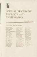Tapa de Annual Review of Ecology and Systematics