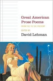 Tapa de Great American prose poems