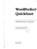 Tapa de WORDPERFECT QuickStart