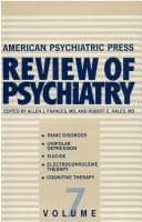 Tapa de Review of Psychiatry
