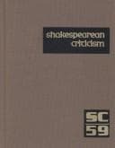Tapa de Vol. 59 Shakespearean Criticism