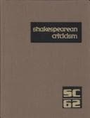 Tapa de Shakespearean criticism