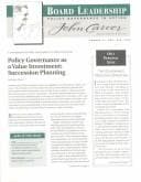 Tapa de Board Leadership, No. 60, 2002 (J-B BL Single Issue                                                        Board Leadership Journal)