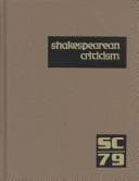 Tapa de SC Vol 79 Shakespearean Criticism