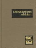 Tapa de Shakespearean Criticism