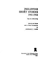 Tapa de Phillipine Short Stories 1941-1955