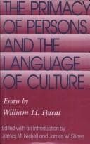 Tapa de The primacy of persons and the language of culture