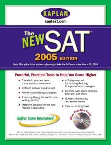 Tapa de Kaplan New SAT 2005 with CD-ROM
