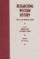 Tapa de Researching Western History