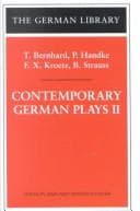 Tapa de Contemporary German Plays II (German Library)