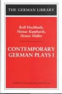 Tapa de Contemporary German plays II