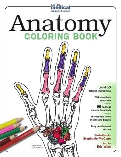 Tapa de Kaplan Anatomy Coloring Book