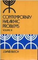 Tapa de Contemporary Halakhic Problems (Library of Jewish Law and Ethics)