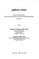 Tapa de Addictive States (Research Publications (Association for Research in Nervous and Mental Disease))