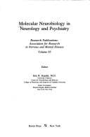 Tapa de Molecular Neurobiology in Neurology and Psychiatry (Research Publications (Association for Research in Nervous and Mental Disease))