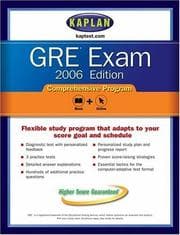 Tapa de GRE Exam 2006, Comprehensive Program
