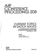 Tapa de Current Topics in Shock Waves