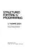 Tapa de Struct FORTRAN IV Programming (West Series in Data Processing and Information Systems)