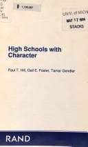 Tapa de High schools with character