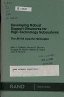 Tapa de Developing Robust Support Structures for High-Technology Subsystems