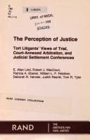 Tapa de The Perception of justice