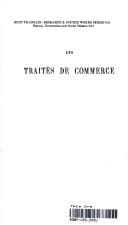 Tapa de Les traités de commerce