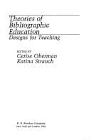 Tapa de Theories of bibliographic education