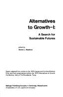 Tapa de Alternatives to growth-I
