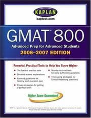 Tapa de Kaplan GMAT 800, 2006-2007
