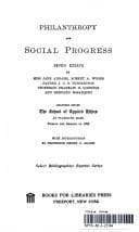 Tapa de Philanthropy and social progress